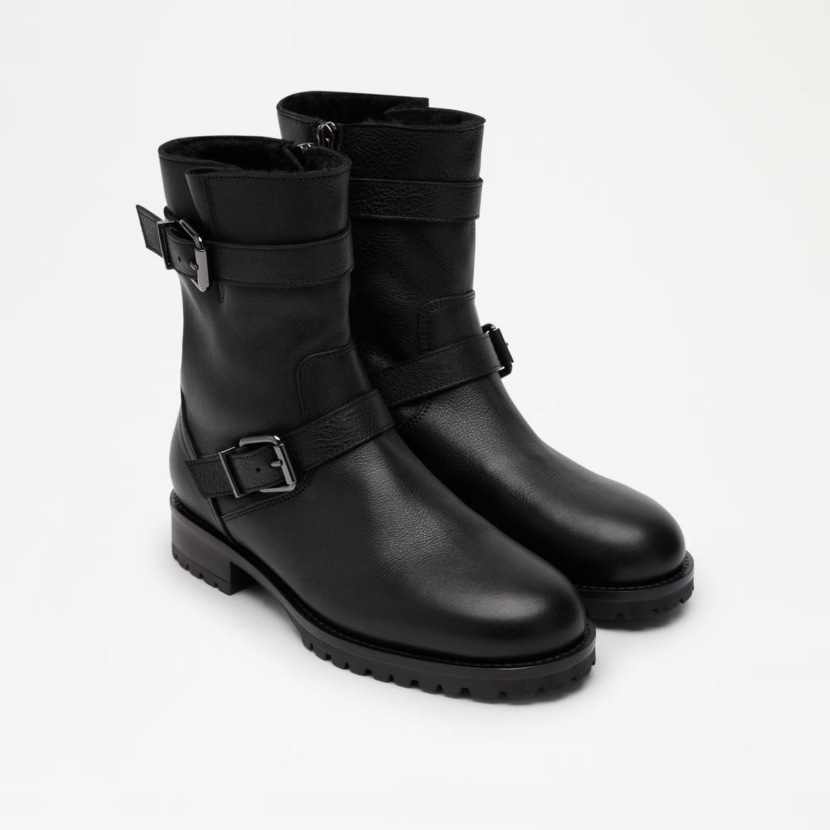 GloryFaux Fur Lined Biker Boot