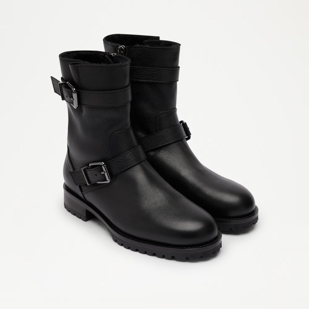 GloryFaux Fur Lined Biker Boot