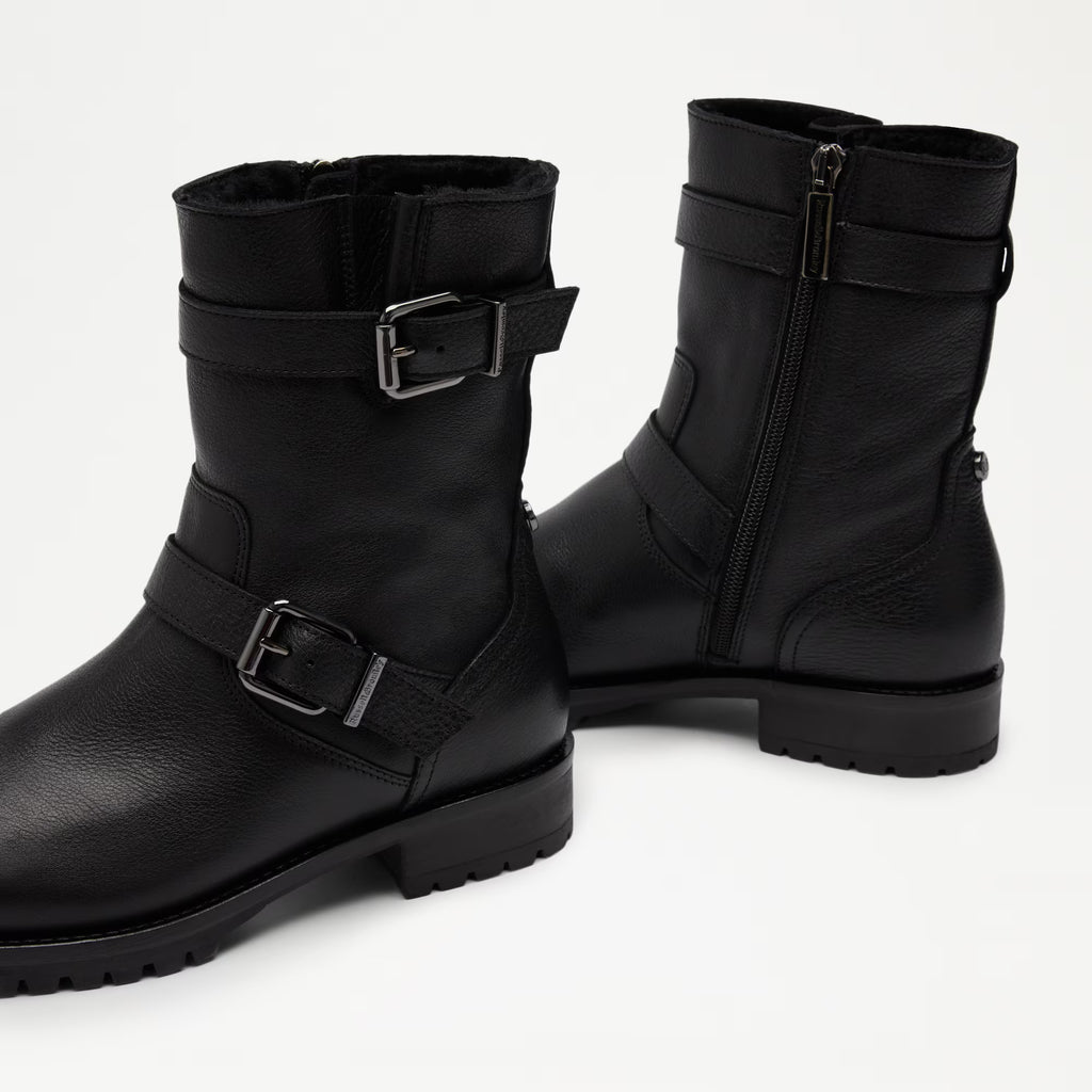 GloryFaux Fur Lined Biker Boot