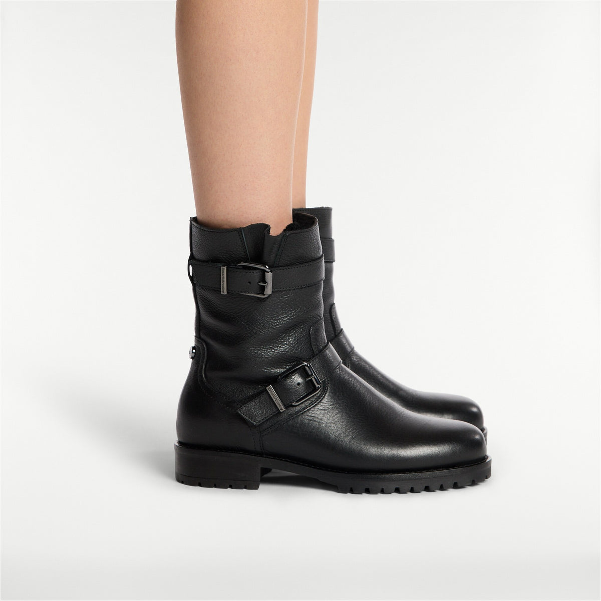 GloryFaux Fur Lined Biker Boot