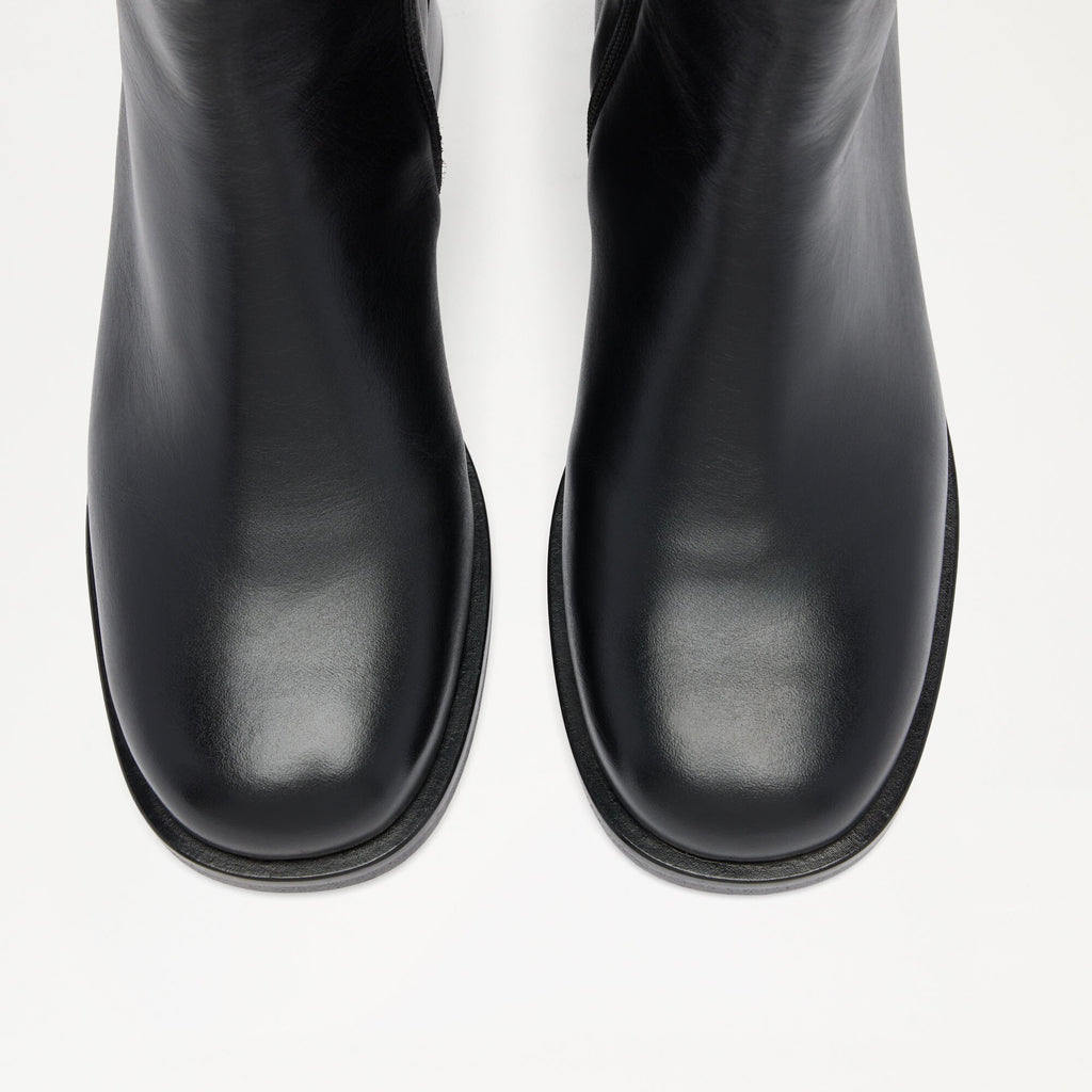 BowlandClean Block Heel Ankle Boot