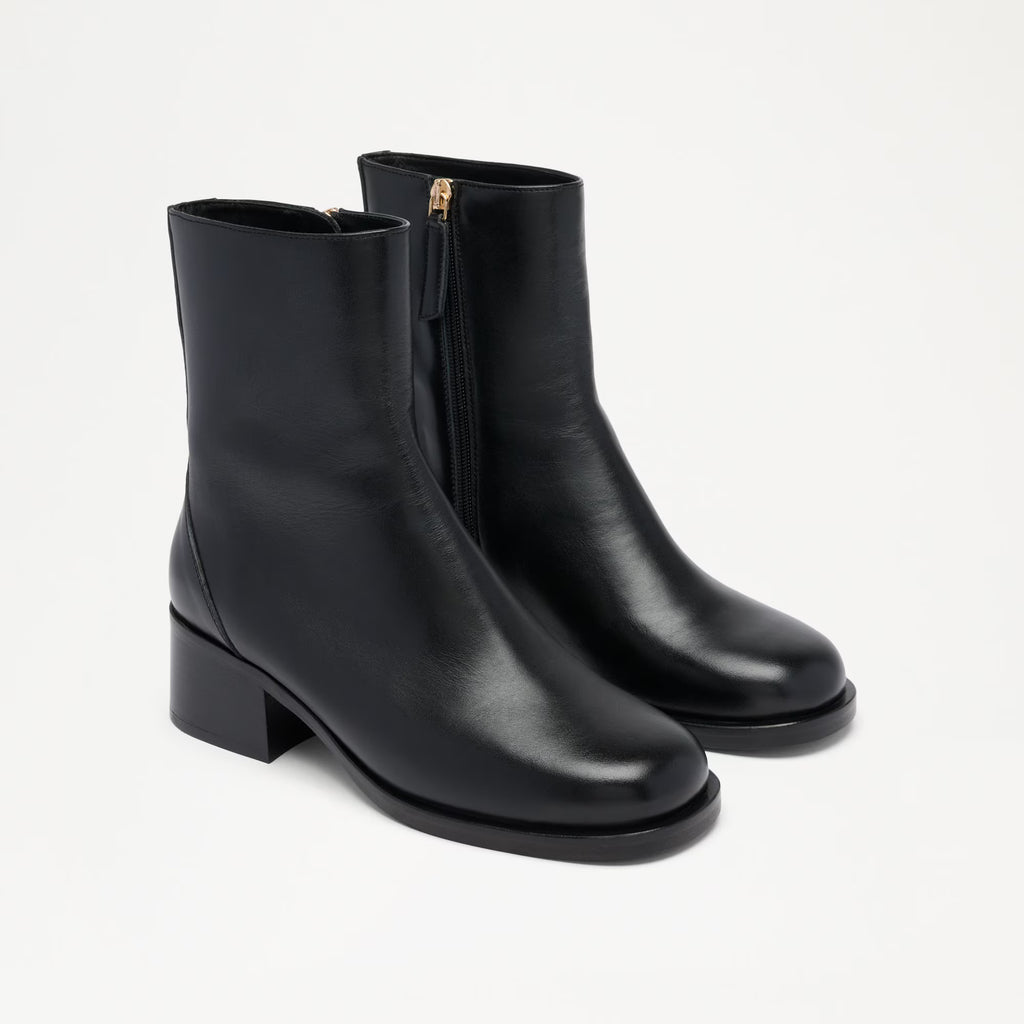 BowlandClean Block Heel Ankle Boot