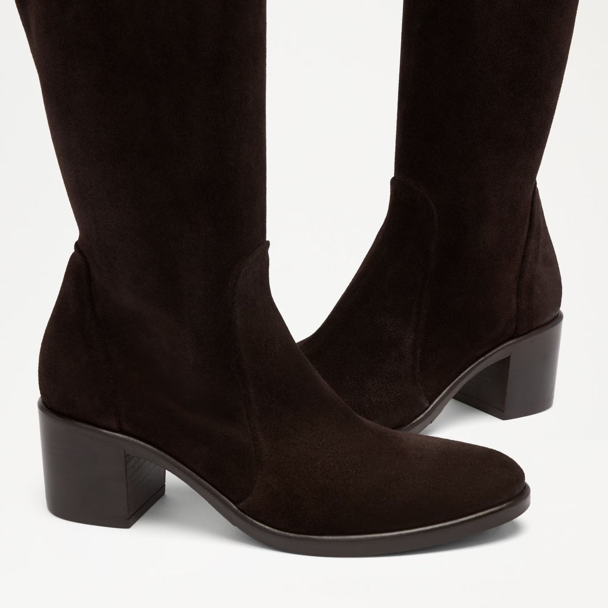 Kicking HighPull On Knee High Heeled Boot